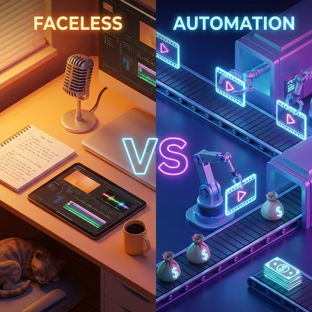 Faceless YouTube Channel vs. YouTube Automation: What's the Difference?